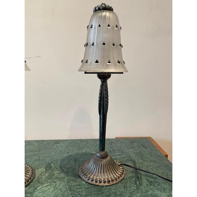 Table Lamps by René Lalique and the Wingen-Sur-Moder Glassworks, 1929, Set of 2 For Sale - Image 13 of 16