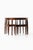 Dining Table and Chairs in Teak and Leather attributed to Hans Olsen for Frem Røjle, 1960s, Set of 5 For Sale - Image 3 of 9