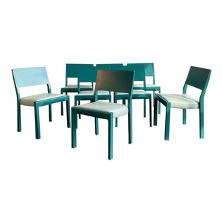 1950s Set of 8 Mid-Century Modern Dining Chairs by Thonet For Sale