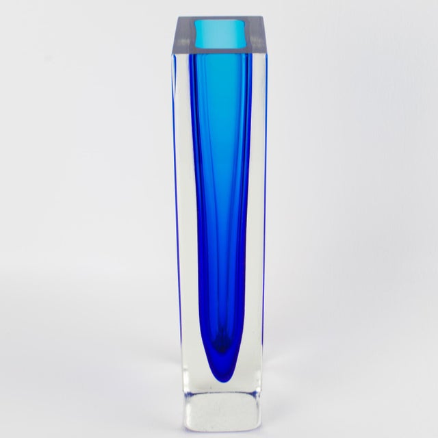 Contemporary Flavio Poli Sommerso Murano Italian Art Glass Vase For Sale - Image 3 of 9