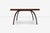 Brown Arthur Espenet Carpenter Wrought Iron Coffee Table in Narra Wood 1960 For Sale - Image 8 of 11