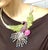 Bochic “Capri” Vintage Ruby, Sapphire & Garant Peacock Necklace Set In 18K & Silver Drop Necklace, Multi natural gem...