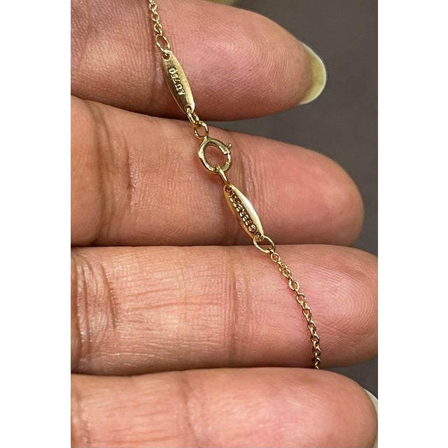 Diamonds by the Yard Single Diamond Pendant in Yellow Gold by Elsa Peretti T&Co For Sale - Image 10 of 18