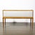 Mid-Century Brass Lined Walnut Settee W/ Cane Detailing & Holly Hunt Upholstery For Sale - Image 10 of 18