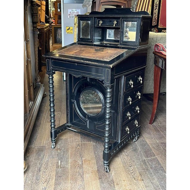 Victorian Aesthetic Movement Davenport Desk For Sale - Image 3 of 18
