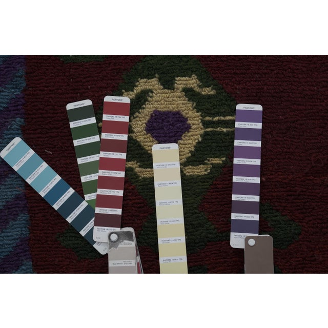 1960s Vintage Wool Turkish Tulu Rug 4'4'' X 5' For Sale - Image 11 of 11