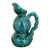 1950s Mid-Century Modern Ray Camart Vallauris Emerald Green Double-Bulb Pitcher For Sale