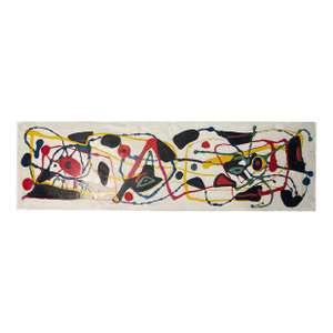 “After Miro” by John Frates # 1740, Mid Century Modern,COA, 24x80x1 1/2 In., 20 Lbs., Free Delivery to Some Locations