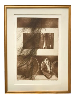 Modernist Abstract Etching by John Bond Artist Proof