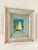 Turquoise Petite Vintage Expressionist Sailboat Seascape in Amazing 2-Tone Double Frame, Glazed For Sale - Image 8 of 13