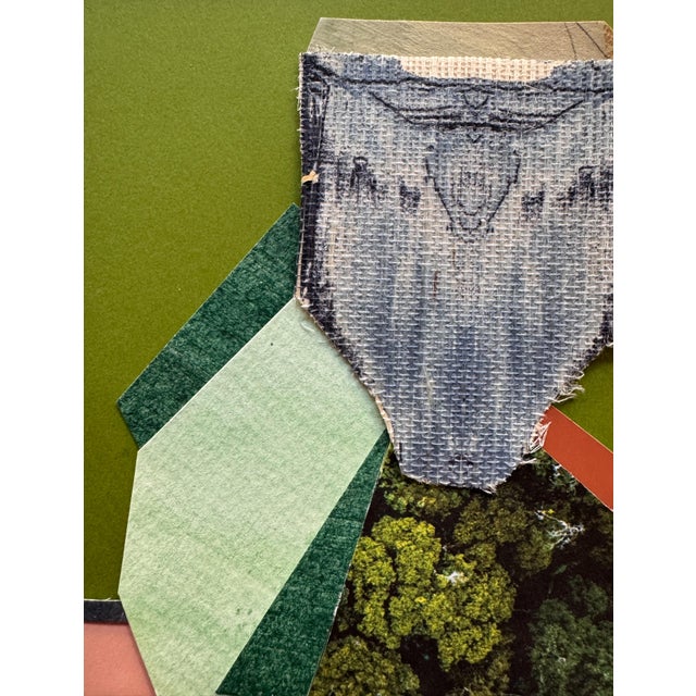 Blue "Pop Music 20" Original Mixed-Media Collage on Paper by Zac Woodiel For Sale - Image 8 of 9