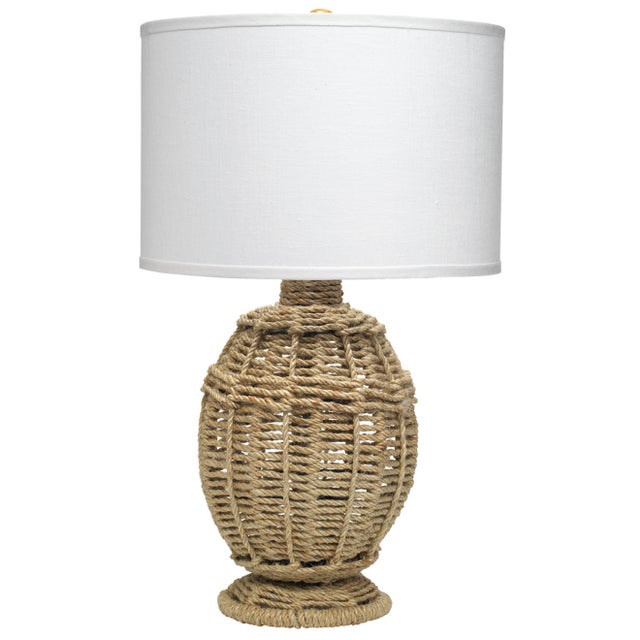 Jamie Young Jute Urn Table Lamp For Sale - Image 4 of 4