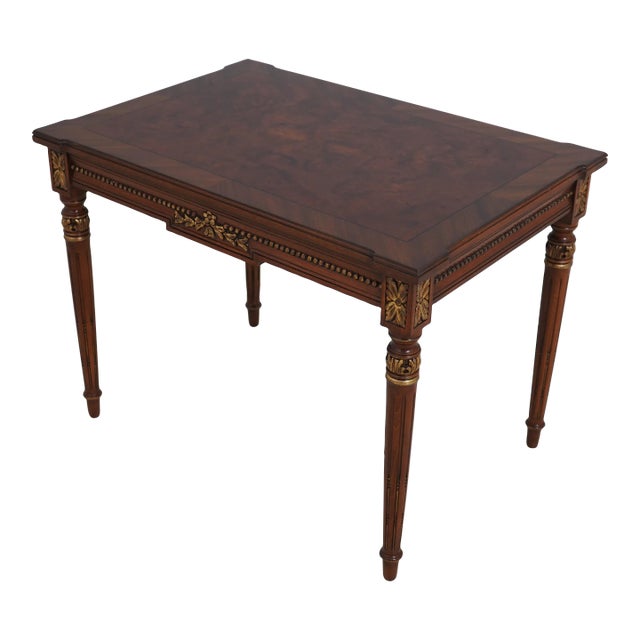 Karges French Louis XVI Style Walnut Lamp Table For Sale