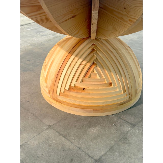 *La Rosa Dei Venti* Wooden Table, Mario Ceroli Signed For Sale - Image 9 of 10