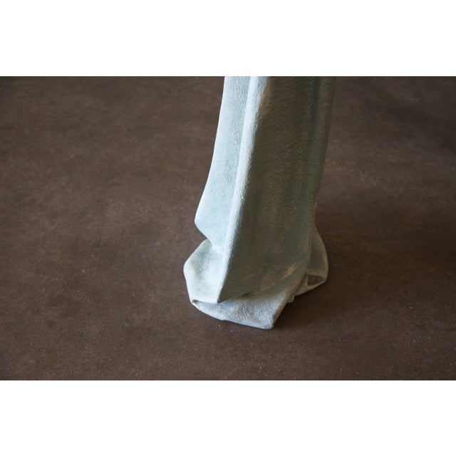Vintage Sculptural Trompe l'Oeil Plaster "Drape" Floor Lamp After John Dickinson For Sale - Image 11 of 16