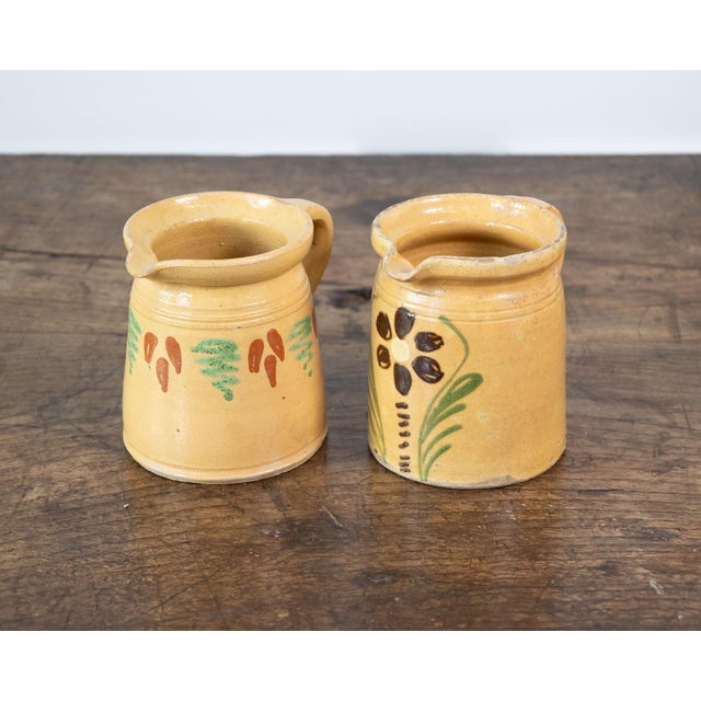 19th Century French Terracotta Pottery Pitchers With Floral Décor For Sale In Atlanta - Image 6 of 7