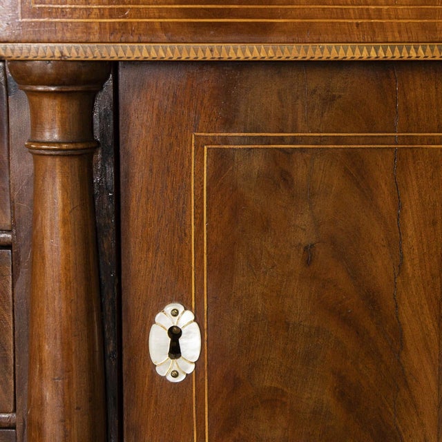 Brown Antique Early 20th Century Mahogany Biedermeier Drop Front Secretary Desk From G For Sale - Image 8 of 10