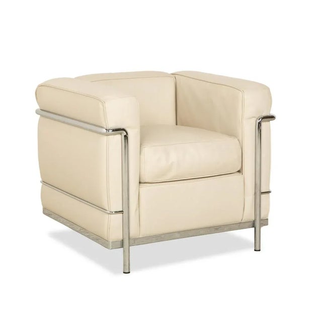 LC 2 Armchair in Cream Leather by Le Corbusier for Cassina For Sale - Image 12 of 12