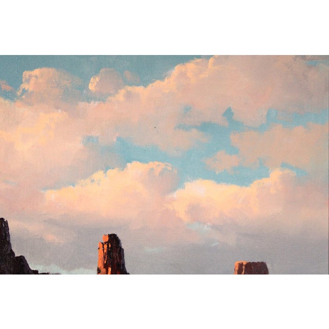 Wood Desert Landscape Painting by Beverly Carrick (Born 1930) For Sale - Image 7 of 12