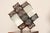 Space age/futurist table lamp designed by Oscar Torlasco for Stilkronen (ca. 1960, Italy). Composed of an angled cube with...