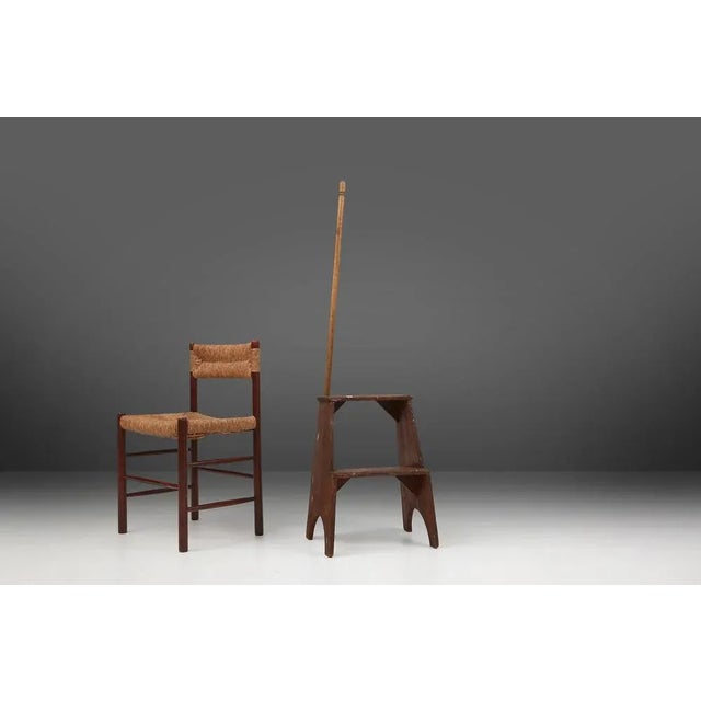 French Industrial Wooden Stepladder, 1900s For Sale - Image 12 of 13