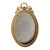 Antique French Oval Brass Picture Frame With Ornate Rococo Detail, Circa 1920 For Sale
