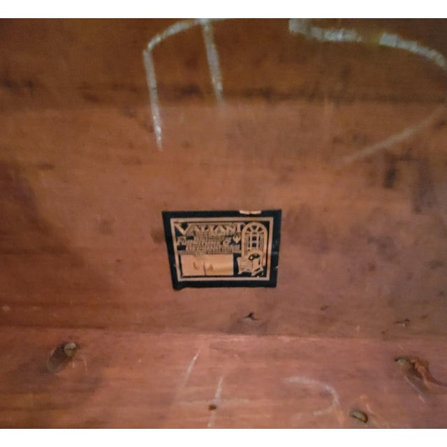 C. 1900 Valiant Furniture Inlaid Mahogany and Satinwood Flip-Top Hepplewhite Gaming Table For Sale - Image 14 of 14