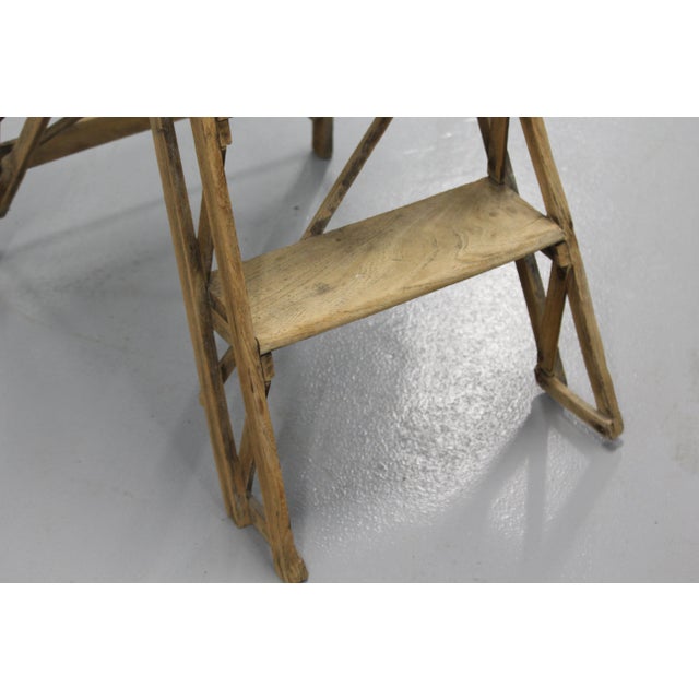 Foldable Wood Ladder, 1950s For Sale - Image 12 of 18