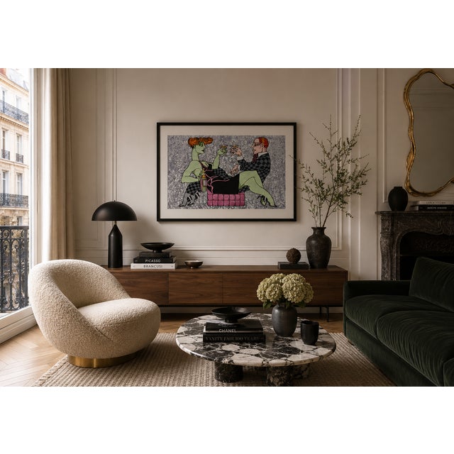 “Parisian Cocktail Scene” Signed limited edition serigraph by Brazilian artist Juarez Machado. Known for his elegant and...
