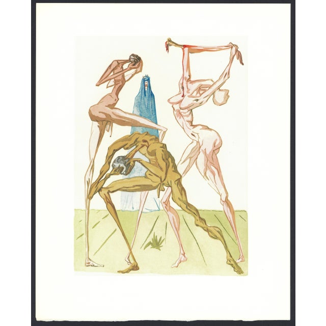 1963 Dalí Divine Comedy Engraving Enfer Chant 15 Les Sodomites For Sale