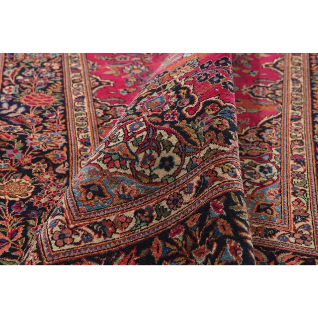 Antique Persian Kashan Rug, 04'06 X 06'10 For Sale In Dallas - Image 6 of 10