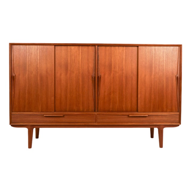 Mid-Century Danish Highboard in Teak by Gunni Omann for Omann Jun, 1960s For Sale