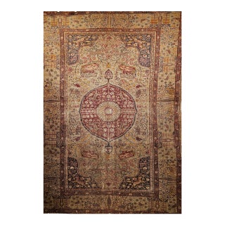 Antique Turkish Sivas Rug, Handwoven Wool, Garden Design, 19th Century, 4' x 6' For Sale