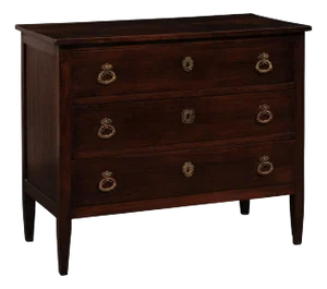 19th C. French Walnut Commode, Clean Lines