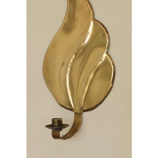 Mid-Century Modern Swedish Brass Sconces, Set of 2 For Sale - Image 11 of 18
