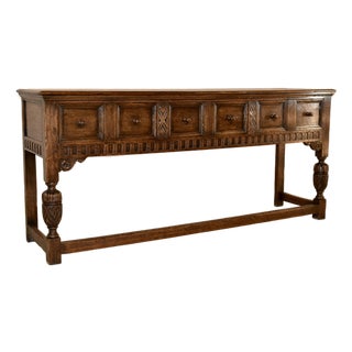 Period Edwardian English Oak Sideboard, C. 1900 For Sale