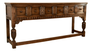 Period Edwardian English Oak Sideboard, C. 1900