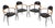 Arrbem Set of 4 Stiletto Arm Dining Chairs For Sale