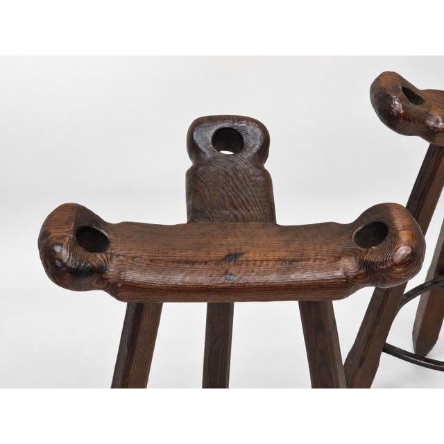 Vintage Brutalist Marbella Stool attributed to Sergio Rodrigues, 1970s For Sale - Image 11 of 15