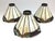 Victorian 1990s Set of Three (3) Tiffany Style Slag Glass Lamp Shades Multicolor For Sale - Image 3 of 5