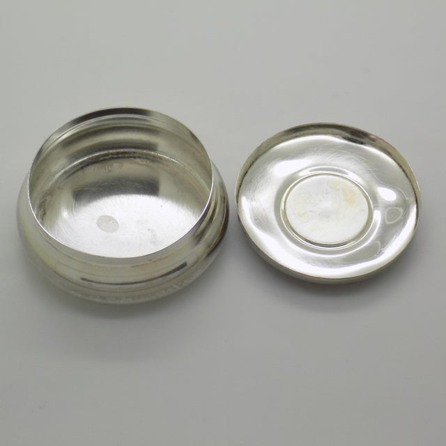 Vintage Italian Handmade Genuine Silver & Murrina Glass Pill Snuff Trinket Decorative Box For Sale - Image 6 of 12