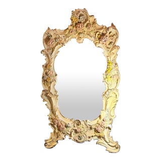 Vintage Finesse Originals Ornate Rococo Floral Wall Mirror For Sale