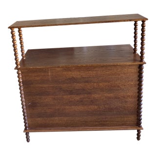 Custom Made Sideboard With Bar Top (Alfred Newall Reeded Bobbin) - Priced to Sell For Sale