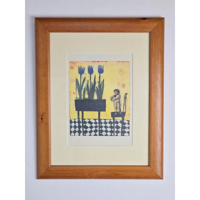 Postmodern Eliza Kopec, Primavera, 1990s, Lithograph, Framed For Sale - Image 3 of 7