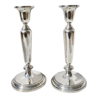 Vintage Revere Silversmith Sterling Silver Weighted Candlestick - a Pair of 2 For Sale