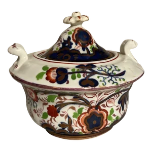Early 19th Century Masons Lidded Bowl