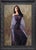 This oil painting depicts a figure draped in a flowing, textured garment, exuding confidence and grace. The subtle...