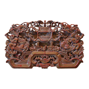 Mid-20th Century Carved Chinese Panel