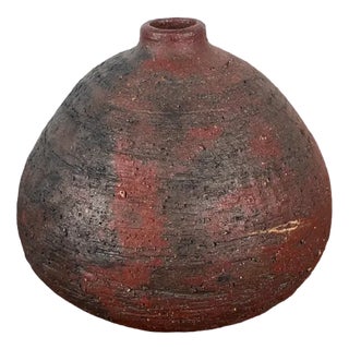 Mid-Century Brutalist German Studio Pottery Vase by Gerhard Liebenthron, 1972 For Sale