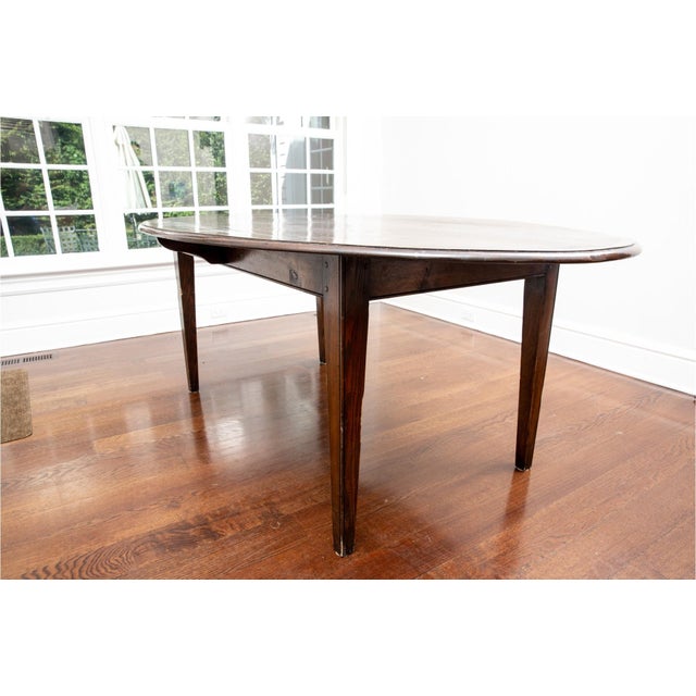 Traditional Antique Mahogany Oval Dining Table For Sale - Image 3 of 3